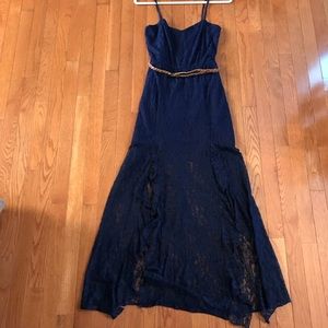 Heartsoul lace navy maxi dress, size Medium